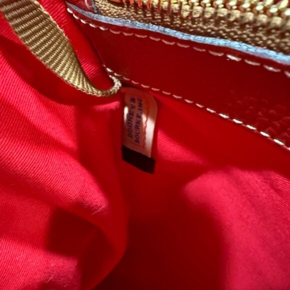 Dooney & Bourke Pebble Grain Leather Tote – Red – Large – Crossbody + Dust Bag - Picture 8 of 9